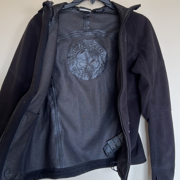 Harley-Davidson Women's Biker Jacket w/ Hood - Picture 5 of 6